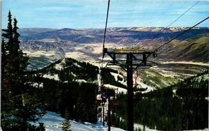 Vintage Colorado CO Postcard Aspen Mountain Skiing Chairlift #2 11,330 ft  - Picture 1 of 3