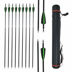 30" Carbon Arrows Archery Practice Target Recurve Bow Shooting Hunting Spine 500 - Picture 1 of 14