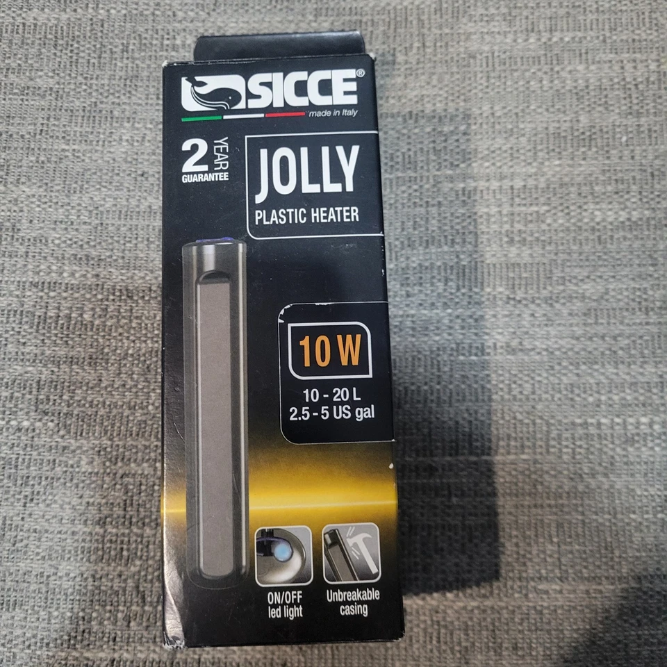 Aquecedor de plástico SICCE Jolly 10W 5-10 gal EUA - Imagem 1 de 4
