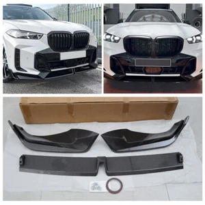 Alerón labial delantero estilo MP pintura carbono paquete BMW X5 G05 LCI M 2024-2025 - Imagen 1 de 12