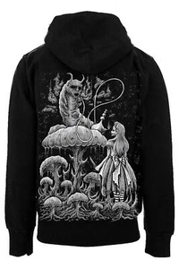 Felpa con cappuccio VampireFreaks Alice e il bruco [cerniera o pullover] - Emo, Gotico - Foto 1 di 22