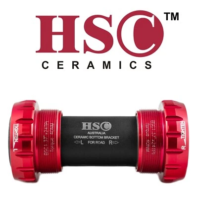 FSA MegaExo BSA English Thread Bottom Bracket Ceramic Bearing- Red- HSC Ceramics - Image 1 of 4