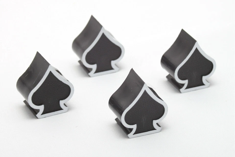 4x PIKE ASS  Ventilkappen für Kartenspieler Ventilkappe Farbe: Schwarz Weiß Auto - Bild 1 von 4