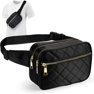 Men Women Fanny Pack Belt Waist Bag Body Sling Shoulder Travel Running Pouch - Picture 1 of 9
