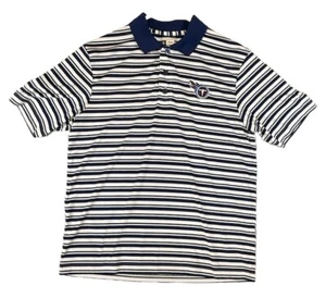 NFL Team Apparel TX3 Cool Golf Men’s Polo Medium Titans Blue & Striped - Picture 1 of 16