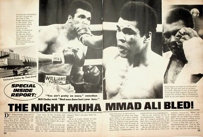 1973 Muhammad Ali Bob Foster Fight Vegas Saraha - 6-Page Vintage Boxing Article - Image 1 of 2