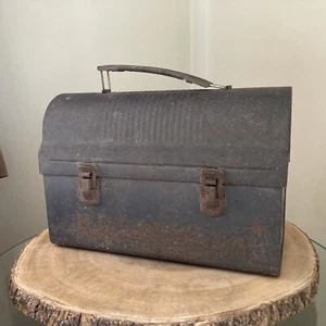 Vintage Metal Dome Top Lunch Box, 1940's - Picture 1 of 7