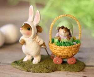 Estatuilla en miniatura Wee Forest Folk M-668 - vagón de bienvenida de Pascua - Imagen 1 de 6