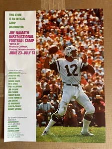 joe namath football camp poster 12x16 - Picture 1 of 2