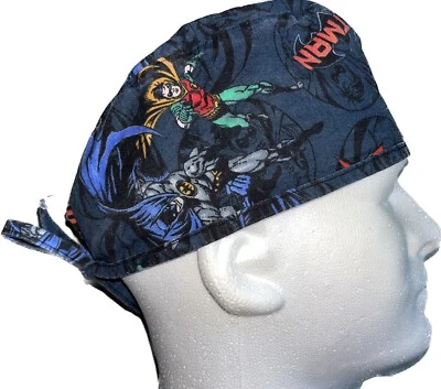 DC Comics Batman Robin Gray Scrub Hat Chemo Cap - Image 1 of 4