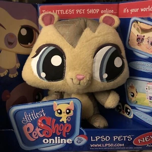 Littlest Pet Shop Plush Stuffed Animal Hasbro 10" 2007 VIP CODE Chipmunk - Picture 1 of 7