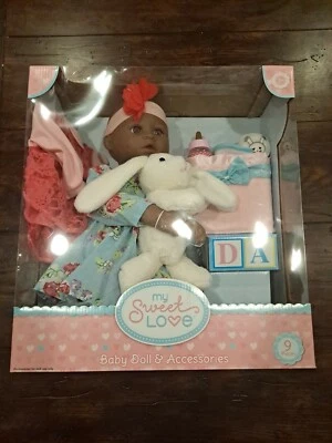 My Sweet Love Baby Doll 18" Complete Set 9 Pieces Bunny Rabbit  - Image 1 of 2