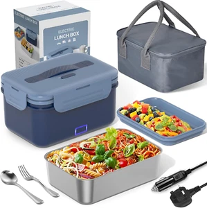 Electric Lunch Box for Adults, 100W Heated Lunch Box with Spoon, Fork and Insula - Picture 1 of 12