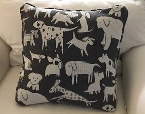 Throw Pillow With Whimsical Dogs Theme 20 X 22 Upholstery Fabric - Picture 1 of 5