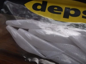 Sábalo Deps Sakamata 4 pulgadas dardo suave Fluke Jerkbait blanco perla - Imagen 1 de 6