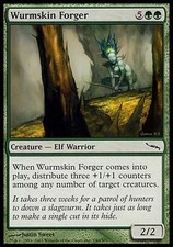1x FOIL Wurmskin Forger Mirrodin MtG Magic Green Common 1 x1 Card Cards