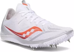 Saucony Womens Endorphin 3 White/Viz Red Running Shoes Size 5 - Picture 1 of 6