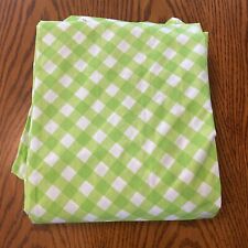 SPRINGMAID WONDERCALE Grannycore Twin Fitted Sheet Percale Green Gingham USA