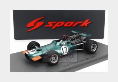 1:43 SPARK Brm F1 139 #12 Italy Gp 1969 Jackie Oliver Green Yellow S2345 - Immagine 1 di 2