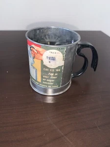 Tamiz Harina Azúcar Vintage Acero Inoxidable FAIRGROVE 1 Taza Capacidad Compacto - Imagen 1 de 6