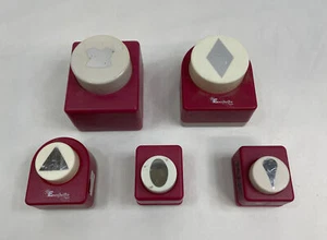 Lot Of 5 Emagination Crafts Punch - Diamond Triangle Oval Rain Drop And Shirt - Picture 1 of 4