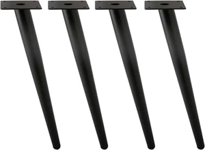 Oblique Furniture Leg 16 Inch, Slant Tapered Metal Coffee Table Legs 4Pcs, Mid C - Picture 1 of 12