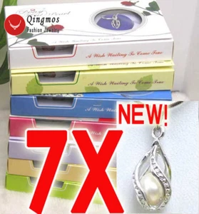 7X Collar Colgante de Gota para Mujer Ostra Natural Deseo Perla Collar Gargantillas - Imagen 1 de 9