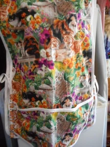 MadieBs Custom Katzen und Kätzchen im Blumengarten Kittel Schürze - Bild 1 von 8