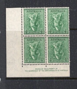 AUSTRALIA PREDECIMAL 1942 ZOOLOGICAL IMPRINT BLOCK VERY FINE MNH....,,,,,,,,, - Bild 1 von 2