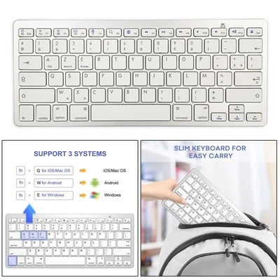 Keyboard New Portable Thin French Language for Android iOS Computer PC - Image 1 of 4