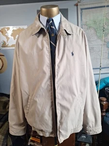 POLO RALPH LAUREN Jacket Mens XXL Harrington Lined Full Zip Classic - Picture 1 of 7