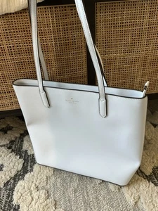 Kate Spade Brynn Large Tote Pale Blue Saffiano Frosty Sky MINT Preppy - Picture 1 of 11