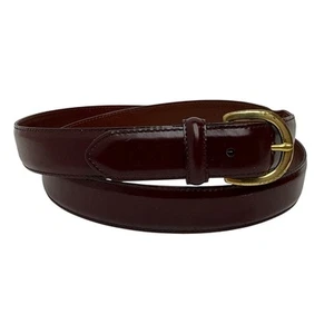 LN Coach #3921 Handmade Men's Burgundy Polished Leather 1 1/8" Dress Belt Sz 42 - Picture 1 of 13