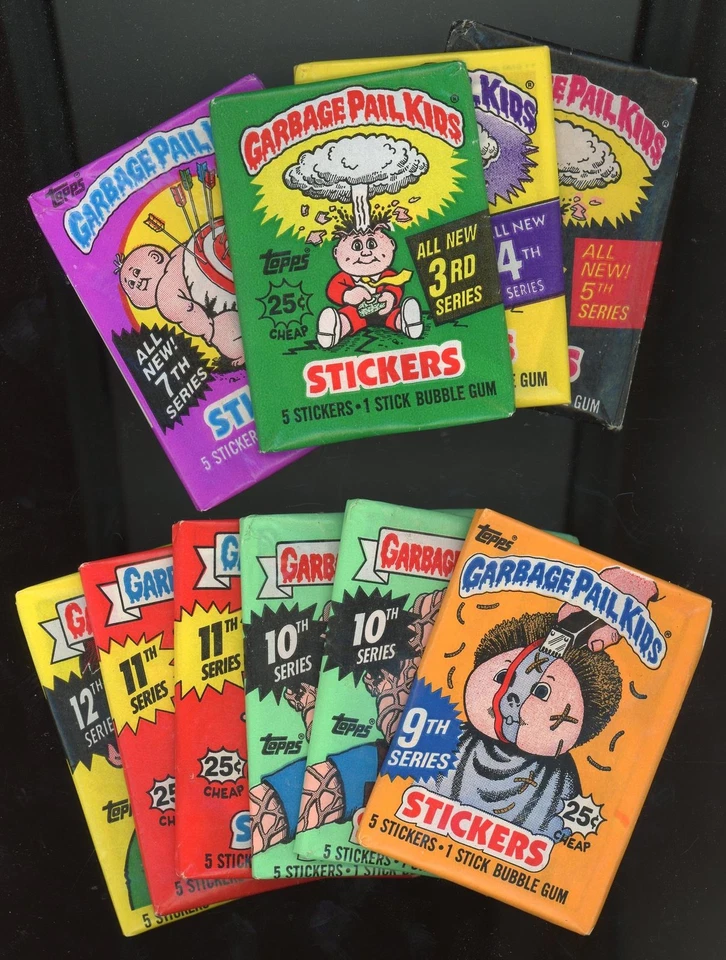 Lote de paquetes de cera vintage Garbage Pail Kids (10 paquetes) Foto 1 de 1