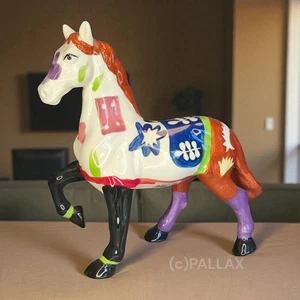 SPARDOSE PFERD ART-DECO KERAMIK 25 CM - Picture 1 of 2