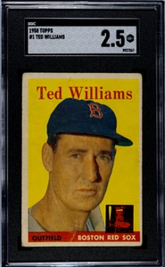 1958 Topps #1 Ted Williams SGC 2.5 - Picture 1 of 2
