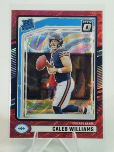 Caleb Williams RC RED WAVE RATED ROOKIE 2024 Donruss Optic #327 - Picture 1 of 2