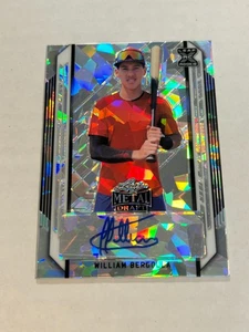 2021 LEAF METAL DRAFT WILLIAM BERGOLLA CRYSTAL PROSPECT AUTO WHITE SOX SP - Picture 1 of 2