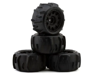 Pro-Line Dumont Pre-Mounted MT 1/18 Tire Set (Black) (4) [PRO10311-10] - Image 1 of 4