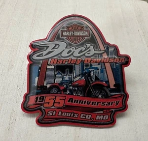 Doc's St. Louis Missouri Harley Davidson1955 Anniversary Vest Lapel Pin - Picture 1 of 3
