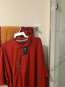 Izod authentic burnt orange   polo golf  Shirt  men's 4XL XXXXL  NWT NEW - Picture 1 of 2
