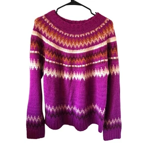 Staffelei Fair Isle Damenpullover Größe L Lila  - Bild 1 von 4