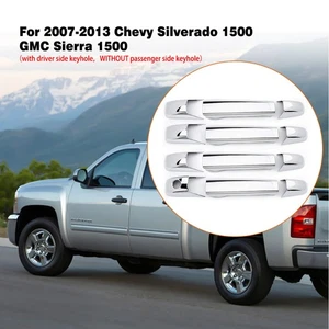 Door CHROME Handle For Covers 2007-2013 Chevy Silverado GMC Sierra 1500 US Y - Picture 1 of 22