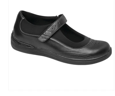 Nuevos zapatos cómodos Drew Rose Mary Jane para mujer planos talla 9,5 anchos de cuero negro Foto 1 de 4