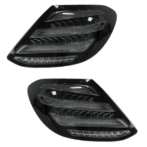 LED Rückleuchten Schwarze Lens Rücklicht Für Mercedes-Benz C-Klasse W205 2014-21 - Picture 1 of 9