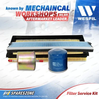Wesfil Oil Air Fuel Cabin Filter Service Kit for Ford Cougar SW SX 2.5L 99-04 - image 1 of 2