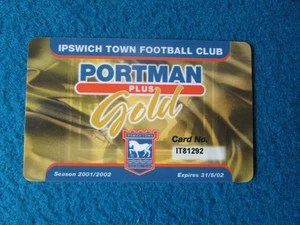 Ipswich Town Season Ticket 2001/02 Credit Card Style - Picture 1 of 2