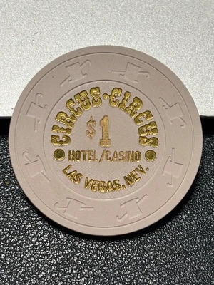 $1 CIRCUS CIRCUS CASINO CHIP POKER CHIP LAS VEGAS NEVADA GAMBLING TOKEN - Image 1 of 2