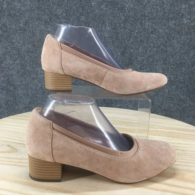 Clarks Shoes Womens 8 M Chartli Fame Pump Beige Slip On Round Toe Block Heels - Image 1 of 4