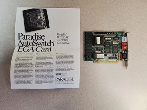 Paradise Autoswitch EGA1A ISA EGA Card – ASSY 28600 Rev11 – 1986 Vintage Video - Picture 1 of 11
